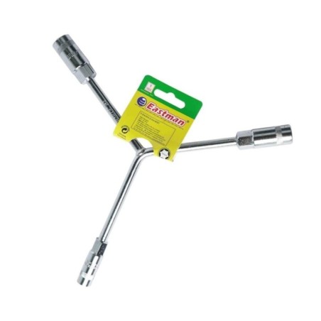 Eastman E-2220 8x10x12mm Chrome Vanadium Steel Satin Finish Y-Handle Socket Wrench image-1