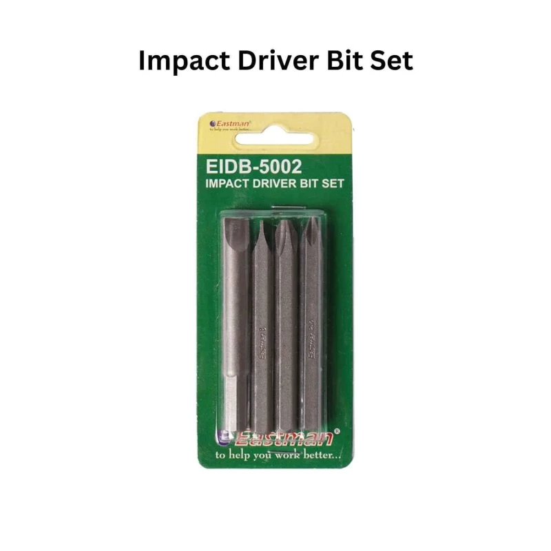 Eastman EIDB-5002 4 Pcs 80mmx5/16 inch Chrome Vanadium Impact Driver Bit Set image-4