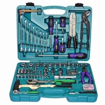 Eastman E-2302 100 Pcs 1/2 inch & 1/4 inch Chrome Vanadium Steel Square Drive Socket & Bit Set image-2