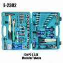 Eastman E-2302 100 Pcs 1/2 inch & 1/4 inch Chrome Vanadium Steel Square Drive Socket & Bit Set image-3