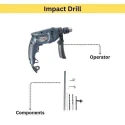 Eastman EID-013 600W 2800rpm 13mm Metal Blue Impact Drill image-2
