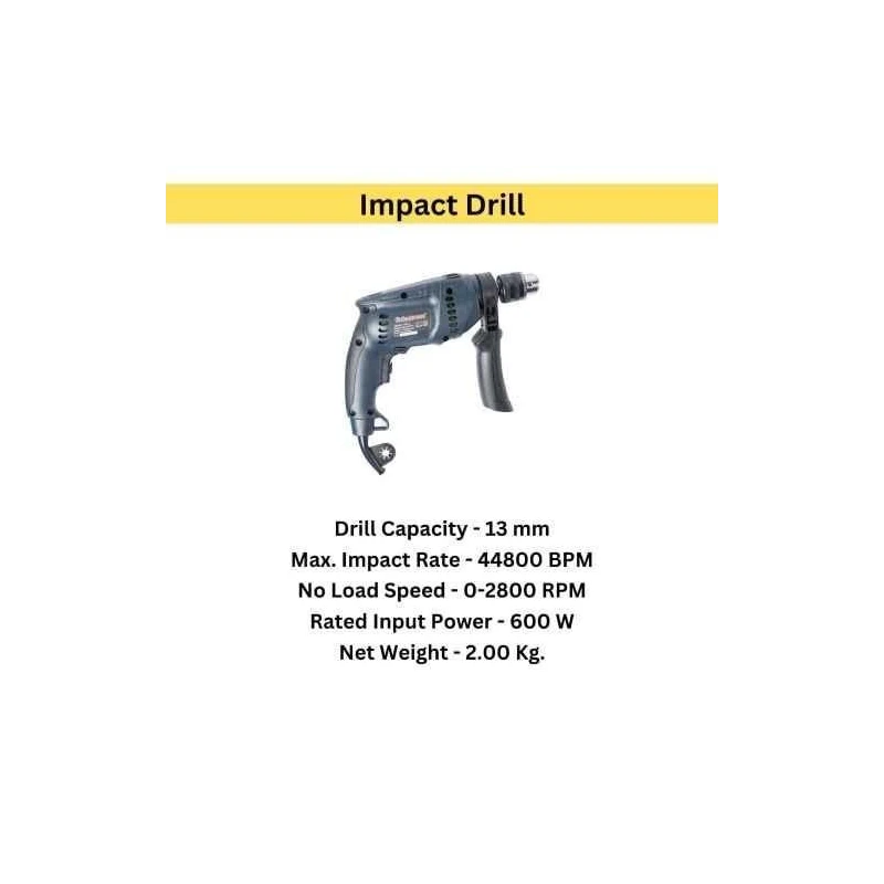 Eastman EID-013 600W 2800rpm 13mm Metal Blue Impact Drill image-6