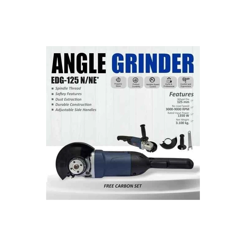 Eastman EDG-125NE 1350W 3000-9000rpm 125mm Angle Grinder image-7