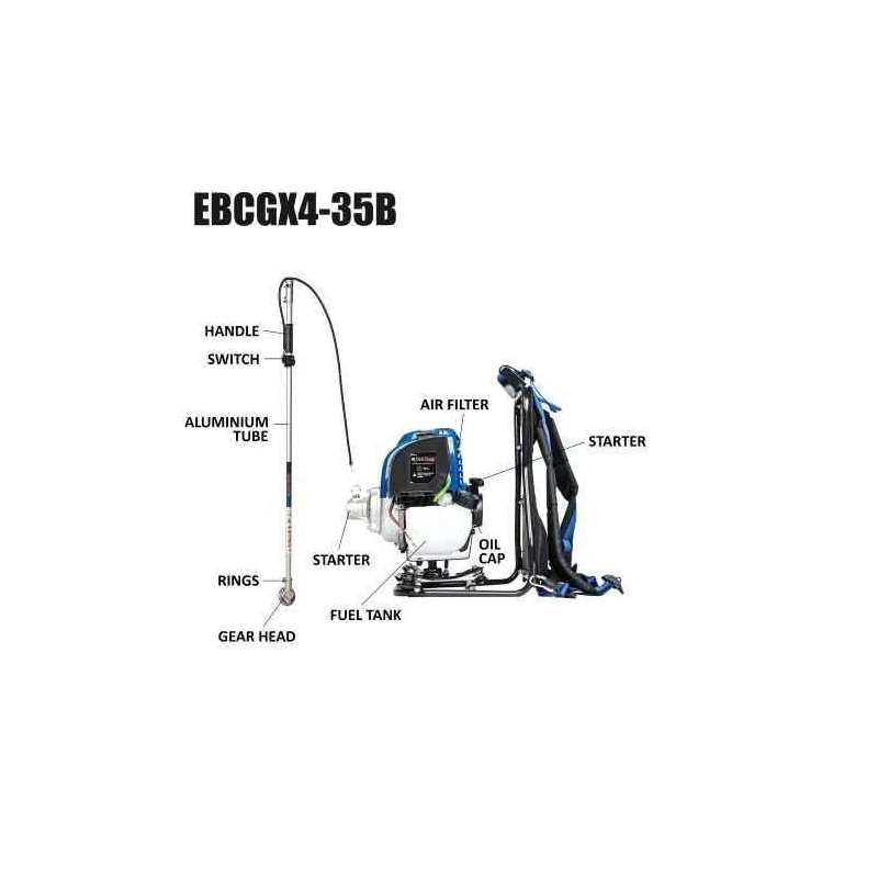 Eastman EBCGX4-35B 1HP 4 Stroke 35.8cc Petrol Operated Brush Cutter image-6