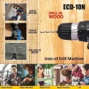Eastman ECD-10N 300W 10mm 12V Lithium-Ion Battery Cordless Drill Driver image-7