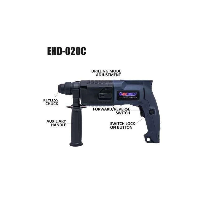 Eastman EHD-020C 500W 1200rpm 5000bpm Blue Rotary Hammer image-1