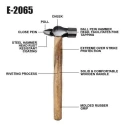 Eastman E-2065 800g Drop Forged Steel Brown & Grey Cross Pein Hammer image-4