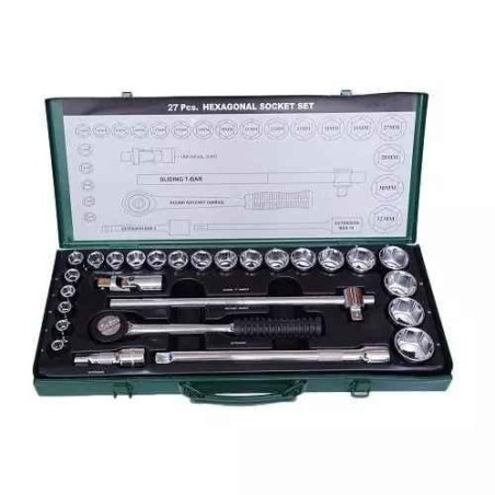 Eastman E-2202 27 Pcs 1/2 inch Drive Socket Set image-1