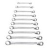 Eastman KIT-E2007-10 10 Pcs Chrome Vanadium Steel Chrome Plated Silver Ring Spanner Set