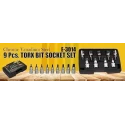 Eastman E-3014 9 Pcs Chrome Vanadium Steel Torx Bit Socket Set image-1