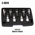 Eastman E-3014 9 Pcs Chrome Vanadium Steel Torx Bit Socket Set image-2
