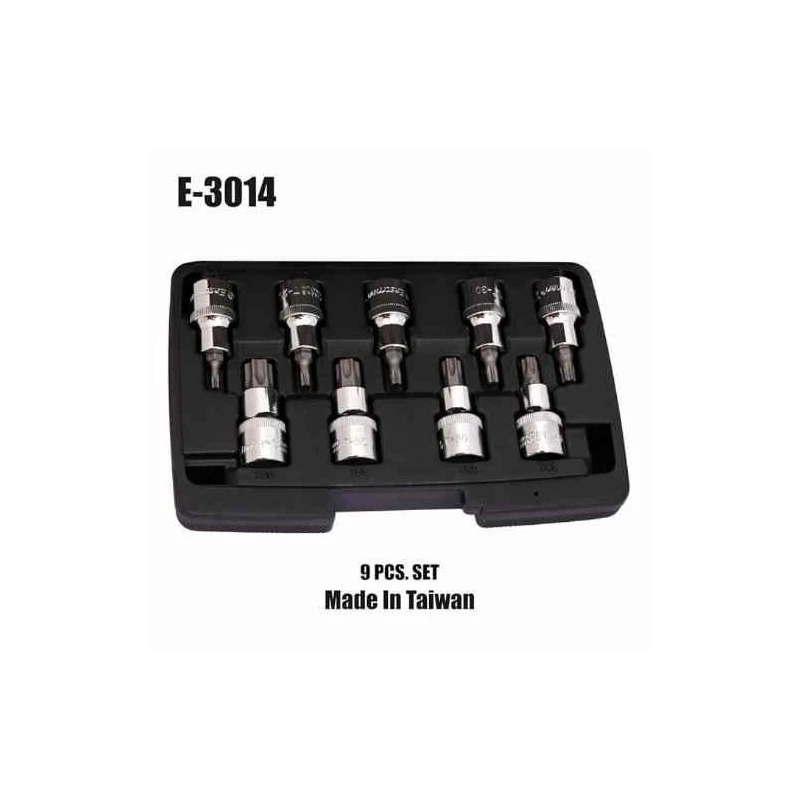 Eastman E-3014 9 Pcs Chrome Vanadium Steel Torx Bit Socket Set image-2