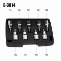 Eastman E-3014 9 Pcs Chrome Vanadium Steel Torx Bit Socket Set image-3
