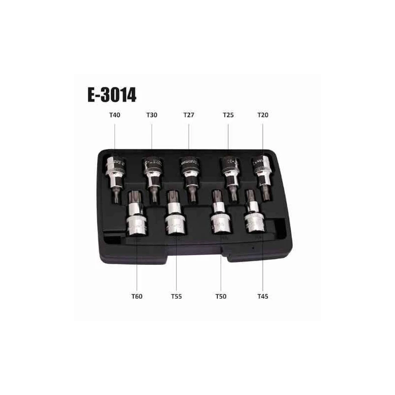 Eastman E-3014 9 Pcs Chrome Vanadium Steel Torx Bit Socket Set image-3