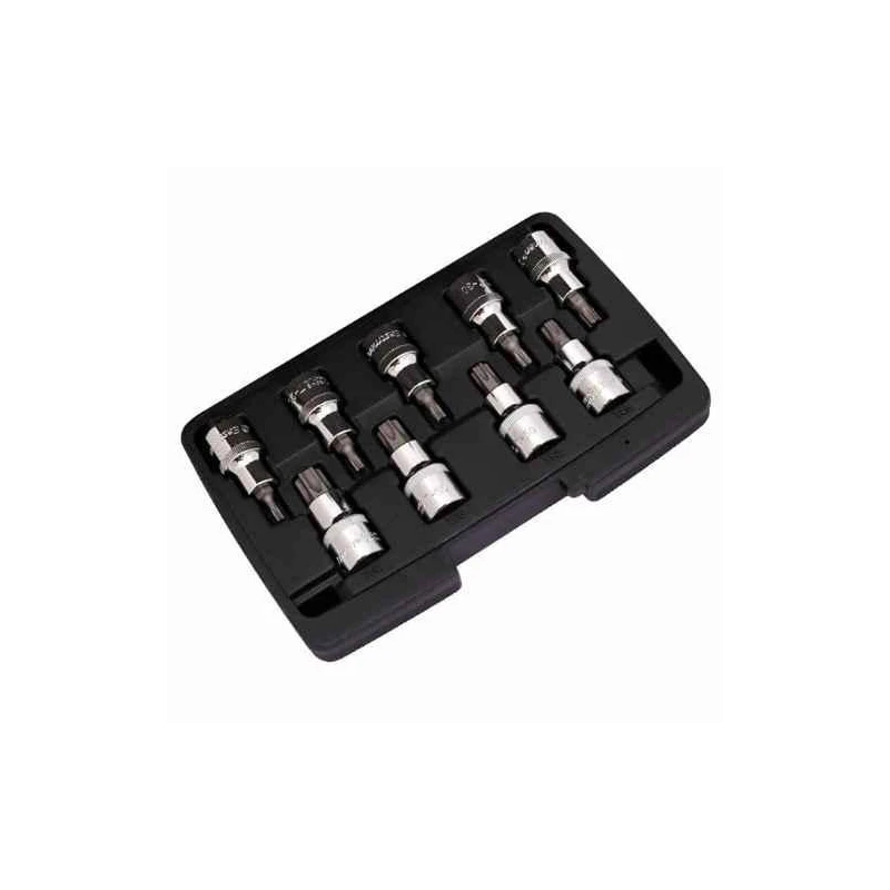 Eastman E-3014 9 Pcs Chrome Vanadium Steel Torx Bit Socket Set image-4