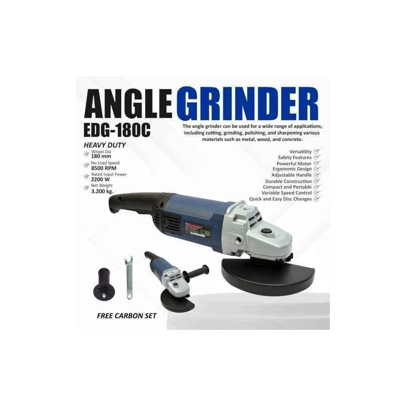 Eastman EDG-180C 2200W 8500rpm 180mm Angle Grinder image-4