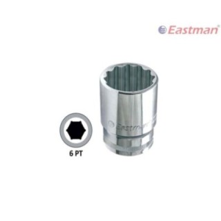 Eastman E-2201 1/2 inch Drive Hex Sockets - CRV 15 mm (Pack of 10) image-1