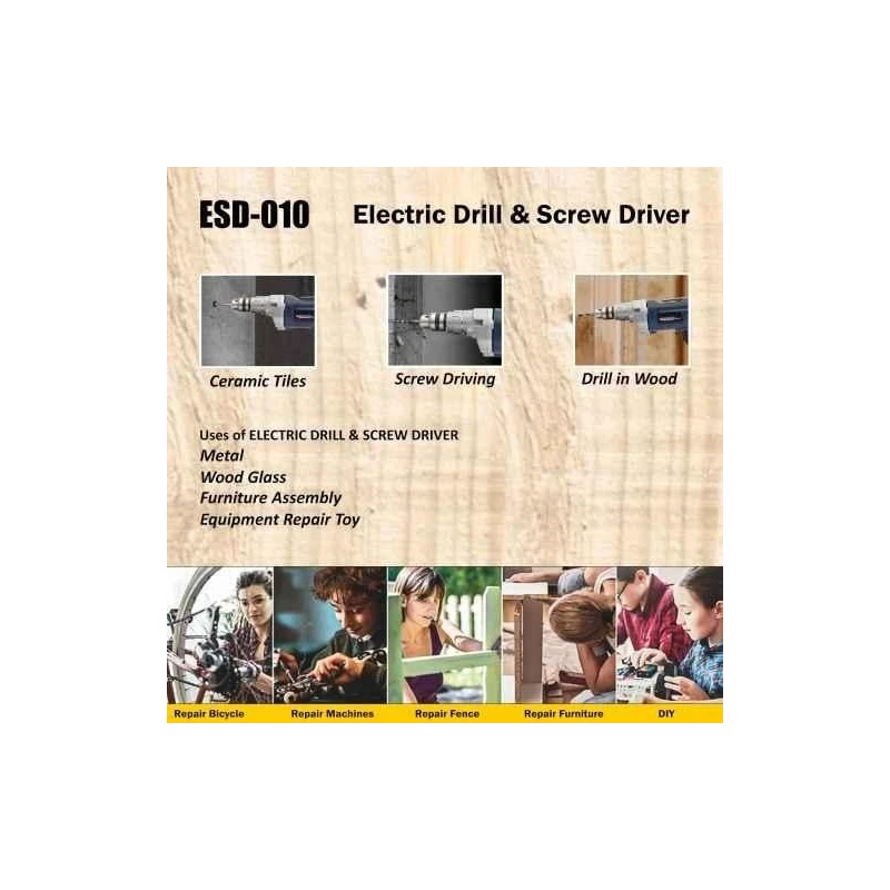 Eastman ESD-010 500W 2500rpm 10mm Blue Rotary Drill image-1