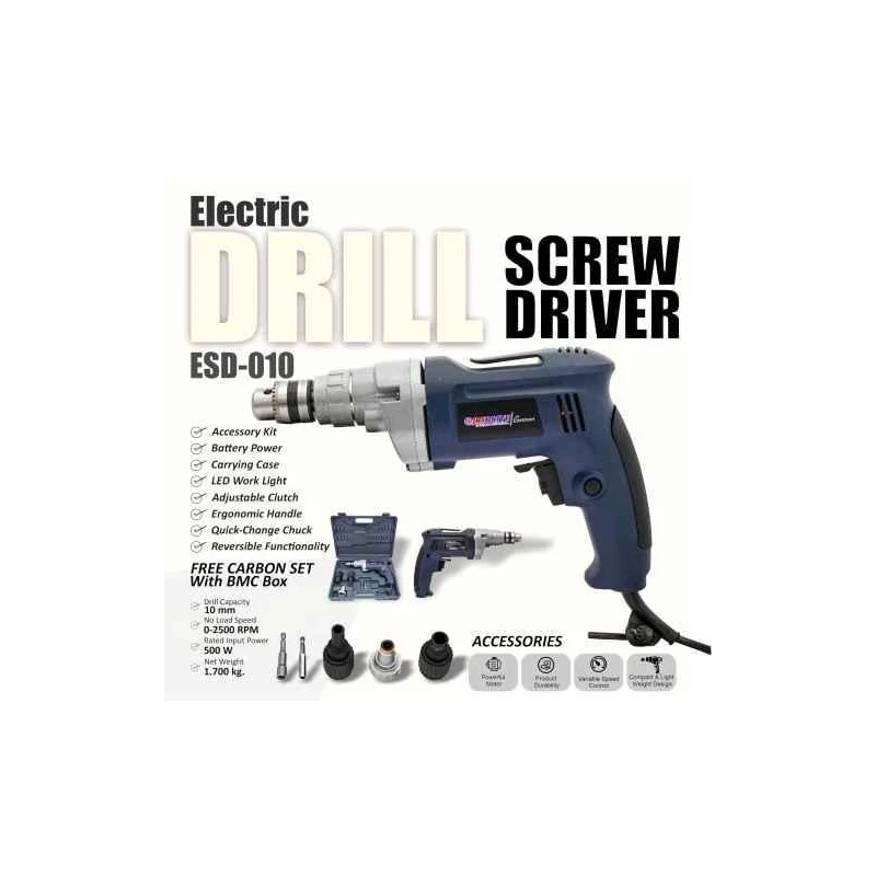 Eastman ESD-010 500W 2500rpm 10mm Blue Rotary Drill image-6