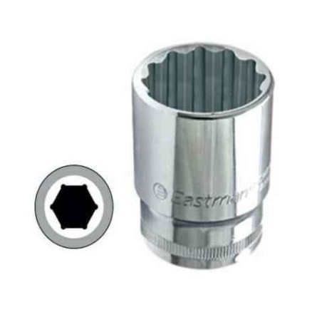 Eastman E-2201 1/2 inch Drive Hex Sockets - CRV 8 mm (Pack of 10) image-1