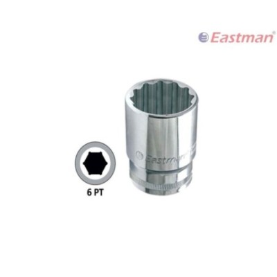 Eastman E-2201B 1/2 inch Drive BI-HEX Sockets - CRV 19 mm (Pack of 6) image-1
