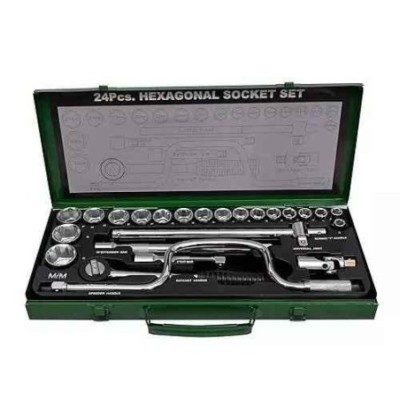 Eastman FIDSE2202H24R1 24 Pcs 1/2 Square Drive Socket Set image-1