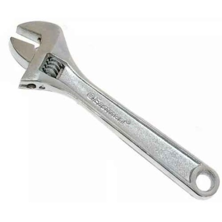 Eastman 12 inch Alloy Steel Fully Polished Adjustable Wrench image-1