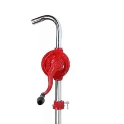Eastman EAS-GCTOCG 1 inch Manual Operated Rotary Barrel Pump Red & Silver image-1