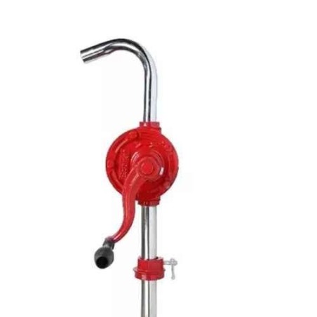 Eastman EAS-GCTOCG 1 inch Manual Operated Rotary Barrel Pump Red & Silver image-1