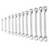 Eastman 12 Pcs Chrome Vanadium Steel Chrome Plated Silver Ring Spanner