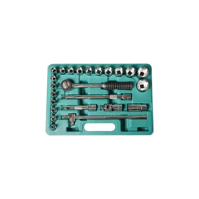 Eastman SKS-24 24 Pcs 1/2 inch Square Drive Chrome Vanadium Steel Socket Set image-4