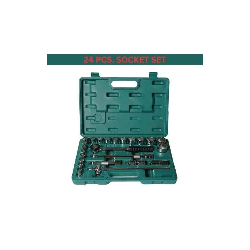 Eastman SKS-24 24 Pcs 1/2 inch Square Drive Chrome Vanadium Steel Socket Set image-6