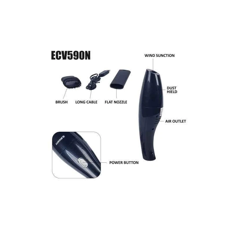 Eastman ECV590N 40W 4.5kPa 8V Battery Operated Handheld Vacuum Cleaner image-2