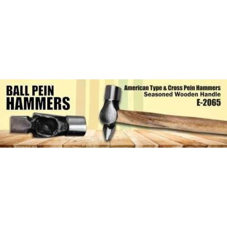 Eastman E-2065 200g Drop Forged Steel Brown & Grey Cross Pein Hammer image-1