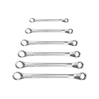 Eastman KIT-E2007-06 6 Pcs Chrome Vanadium Steel Chrome Plated Silver Ring Spanner image-1