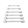 Eastman KIT-E2007-06 6 Pcs Chrome Vanadium Steel Chrome Plated Silver Ring Spanner