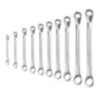 Eastman KIT-E2007-10 10 Pcs Chrome Vanadium Steel Chrome Plated Silver Ring Spanner