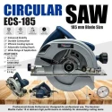 Eastman ECS-185 1680W 12000rpm 125mm Alloy Steel Blade Blue Circular Saw image-3