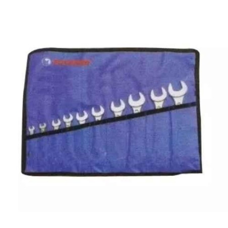 Eastman E-2002 10 Pcs 2/100M Elliptical Panel Double Open Ended Jaw Spanner Set image-1