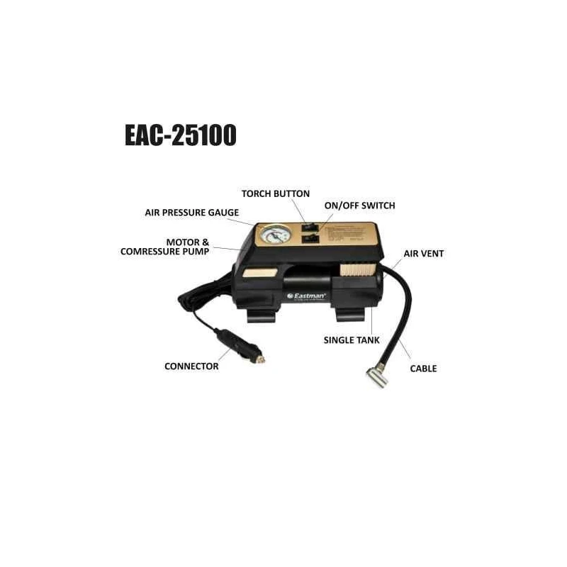 Eastman EAC-25100 150psi 20lpm Battery Operated Air Compressor Pump image-2