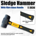 Eastman E-3036 900g Yellow Sledge Hammer with Fiberglass Handle image-2