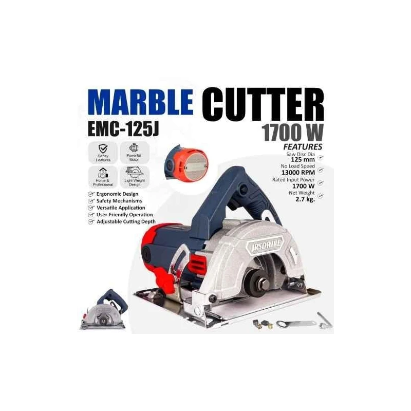 Eastman EMC-125J 1700W 13000rpm 125mm Stainless Steel Blade Stone Cutting Machine image-6