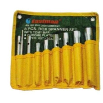 Eastman E-2016 8 Pcs Heavy Duty Tubular Box Spanner Kit Chrome Plated image-1