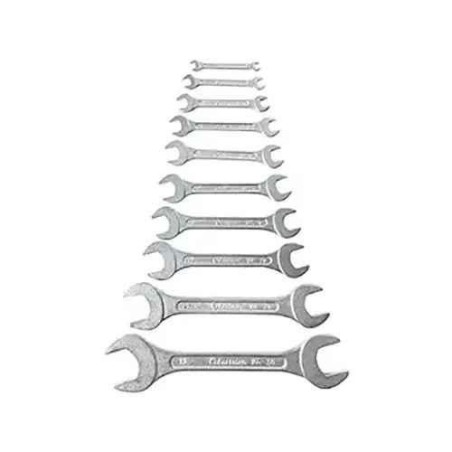 Eastman KIT-E2001-12 12 Pcs Double Open End Jaw Spanner Set image-1