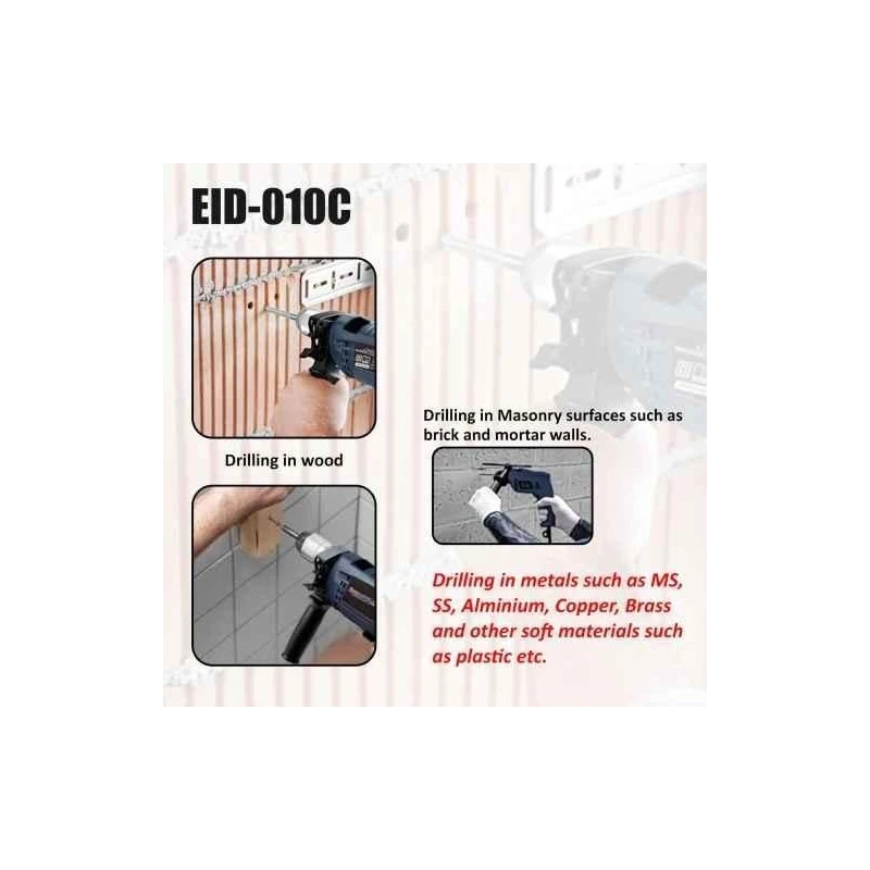 Eastman EID-010C 550W 2900rpm 10mm Metal Blue Impact Drill image-6