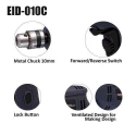 Eastman EID-010C 550W 2900rpm 10mm Metal Blue Impact Drill image-8