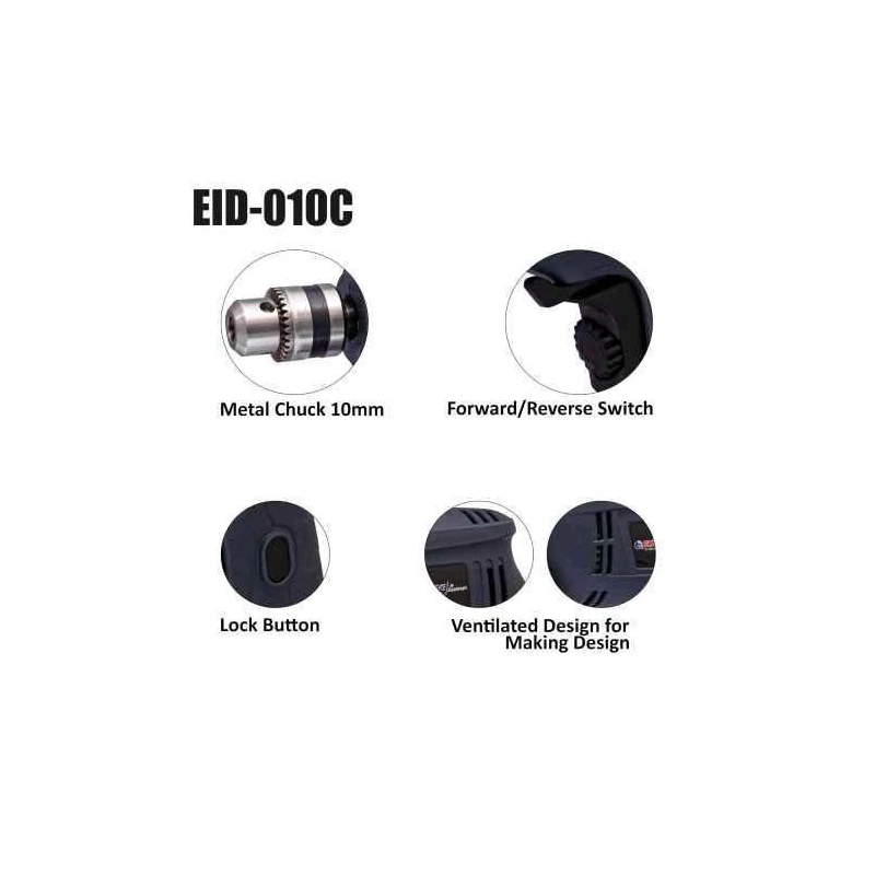 Eastman EID-010C 550W 2900rpm 10mm Metal Blue Impact Drill image-8
