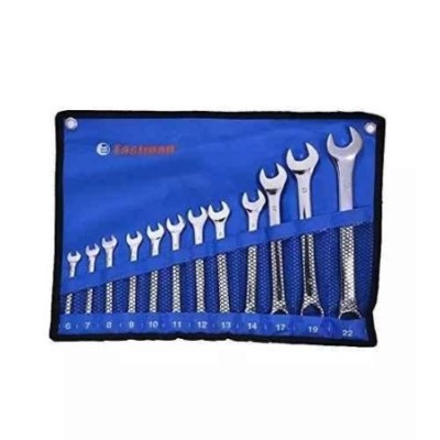 Eastman E-2406 12 Pcs 120MH Cold Pressed Panel Heavy Duty Combination Spanner Set image-1