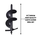 Orezen 12-Inch Mild Steel Black Single Layer Earth Auger Drill BitEADB 12 image-1
