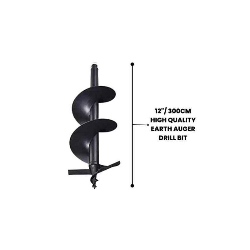 Orezen 12-Inch Mild Steel Black Single Layer Earth Auger Drill BitEADB 12 image-1